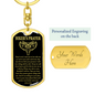 Biker'S Prayer Angel Wings Bike Swivel Keychain Dog Tag Stainless Steel or 18k Gold-Express Your Love Gifts