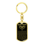 Biker'S Prayer Angel Wings Bike Swivel Keychain Dog Tag Stainless Steel or 18k Gold-Express Your Love Gifts