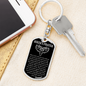 Biker'S Prayer Angel Wings Bike Swivel Keychain Dog Tag Stainless Steel or 18k Gold-Express Your Love Gifts
