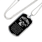 Biker's Prayer Necklace Stainless Steel or 18k Gold Dog Tag 24" Chain-Express Your Love Gifts