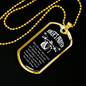 Biker's Prayer Necklace Stainless Steel or 18k Gold Dog Tag 24" Chain-Express Your Love Gifts