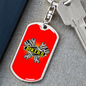 Bikers Keychain Stainless Steel or 18k Gold Dog Tag Keyring-Express Your Love Gifts