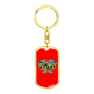 Bikers Keychain Stainless Steel or 18k Gold Dog Tag Keyring-Express Your Love Gifts