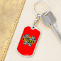 Bikers Keychain Stainless Steel or 18k Gold Dog Tag Keyring-Express Your Love Gifts