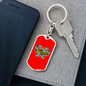 Bikers Keychain Stainless Steel or 18k Gold Dog Tag Keyring-Express Your Love Gifts