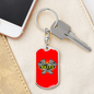 Bikers Keychain Stainless Steel or 18k Gold Dog Tag Keyring-Express Your Love Gifts