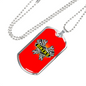 Bikers Necklace Stainless Steel or 18k Gold Dog Tag 24" Chain-Express Your Love Gifts