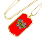 Bikers Necklace Stainless Steel or 18k Gold Dog Tag 24" Chain-Express Your Love Gifts