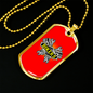 Bikers Necklace Stainless Steel or 18k Gold Dog Tag 24" Chain-Express Your Love Gifts