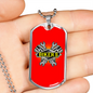 Bikers Necklace Stainless Steel or 18k Gold Dog Tag 24" Chain-Express Your Love Gifts
