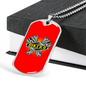 Bikers Necklace Stainless Steel or 18k Gold Dog Tag 24" Chain-Express Your Love Gifts