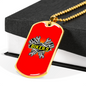 Bikers Necklace Stainless Steel or 18k Gold Dog Tag 24" Chain-Express Your Love Gifts