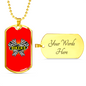 Bikers Necklace Stainless Steel or 18k Gold Dog Tag 24" Chain-Express Your Love Gifts