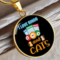 Bingo And Cats Circle Necklace Stainless Steel or 18k Gold 18-22"-Express Your Love Gifts