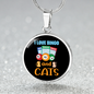 Bingo And Cats Circle Necklace Stainless Steel or 18k Gold 18-22"-Express Your Love Gifts