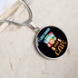 Bingo And Cats Circle Necklace Stainless Steel or 18k Gold 18-22"-Express Your Love Gifts