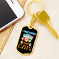 Bingo And Cats Keychain Stainless Steel or 18k Gold Dog Tag Keyring-Express Your Love Gifts