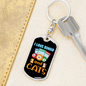 Bingo And Cats Keychain Stainless Steel or 18k Gold Dog Tag Keyring-Express Your Love Gifts