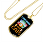 Bingo And Cats Necklace Stainless Steel or 18k Gold Dog Tag 24" Chain-Express Your Love Gifts