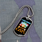 Bingo And Cats Necklace Stainless Steel or 18k Gold Dog Tag 24" Chain-Express Your Love Gifts