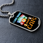 Bingo And Cats Necklace Stainless Steel or 18k Gold Dog Tag 24" Chain-Express Your Love Gifts
