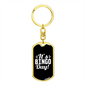 Bingo Day! Mom Keychain Stainless Steel or 18k Gold Dog Tag Keyring-Express Your Love Gifts