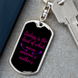 Biology Mom Keychain Stainless Steel or 18k Gold Dog Tag Keyring-Express Your Love Gifts