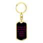 Biology Mom Keychain Stainless Steel or 18k Gold Dog Tag Keyring-Express Your Love Gifts