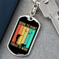 Birds Born To Hunt Keychain Stainless Steel or 18k Gold Dog Tag Keyring-Express Your Love Gifts