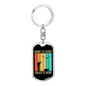 Birds Born To Hunt Keychain Stainless Steel or 18k Gold Dog Tag Keyring-Express Your Love Gifts