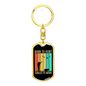 Birds Born To Hunt Keychain Stainless Steel or 18k Gold Dog Tag Keyring-Express Your Love Gifts