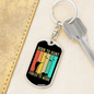 Birds Born To Hunt Keychain Stainless Steel or 18k Gold Dog Tag Keyring-Express Your Love Gifts