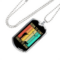 Birds Born To Hunt Necklace Stainless Steel or 18k Gold Dog Tag 24" Chain-Express Your Love Gifts