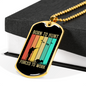 Birds Born To Hunt Necklace Stainless Steel or 18k Gold Dog Tag 24" Chain-Express Your Love Gifts
