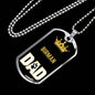 Birman Cat Dad Necklace Stainless Steel or 18k Gold Dog Tag 24" Chain-Express Your Love Gifts