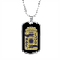 Birth Chart Zodiac Necklace Stainless Steel or 18k Gold Dog Tag 24" Chain-Express Your Love Gifts