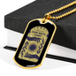 Birth Chart Zodiac Necklace Stainless Steel or 18k Gold Dog Tag 24" Chain-Express Your Love Gifts
