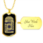 Birth Chart Zodiac Necklace Stainless Steel or 18k Gold Dog Tag 24" Chain-Express Your Love Gifts