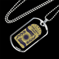 Birth Chart Zodiac Necklace Stainless Steel or 18k Gold Dog Tag 24" Chain-Express Your Love Gifts