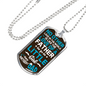 Birthday Daughter To Dad Necklace Stainless Steel or 18k Gold Dog Tag 24" Chain-Express Your Love Gifts