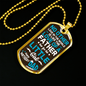 Birthday Daughter To Dad Necklace Stainless Steel or 18k Gold Dog Tag 24" Chain-Express Your Love Gifts