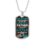 Birthday Daughter To Dad Necklace Stainless Steel or 18k Gold Dog Tag 24" Chain-Express Your Love Gifts