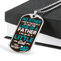 Birthday Daughter To Dad Necklace Stainless Steel or 18k Gold Dog Tag 24" Chain-Express Your Love Gifts