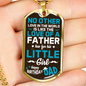 Birthday Daughter To Dad Necklace Stainless Steel or 18k Gold Dog Tag 24" Chain-Express Your Love Gifts