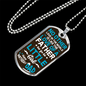 Birthday Daughter To Dad Necklace Stainless Steel or 18k Gold Dog Tag 24" Chain-Express Your Love Gifts