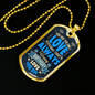Birthday One Wife To Husband Necklace Stainless Steel or 18k Gold Dog Tag 24" Chain-Express Your Love Gifts