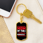 Birthday Princess Mom Keychain Stainless Steel or 18k Gold Dog Tag Keyring-Express Your Love Gifts