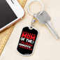 Birthday Princess Mom Keychain Stainless Steel or 18k Gold Dog Tag Keyring-Express Your Love Gifts