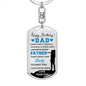 Birthday Son To Dad Keychain Stainless Steel or 18k Gold Dog Tag Keyring-Express Your Love Gifts