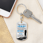 Birthday Son To Dad Keychain Stainless Steel or 18k Gold Dog Tag Keyring-Express Your Love Gifts